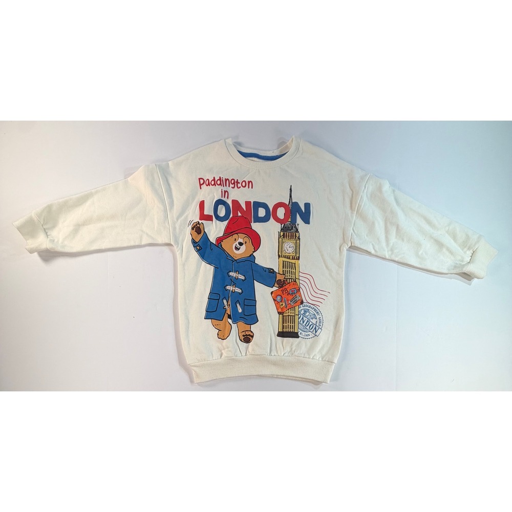 Paddington Bear London Graphic Sweatshirt Kids Long Sleeve Pullover Big Ben 3T